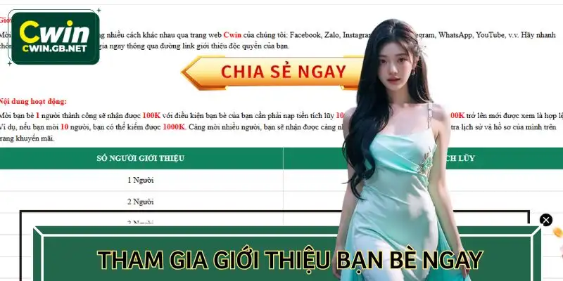 Tham gia dễ dàng qua link cá nhân