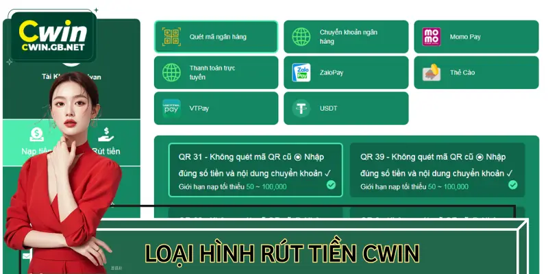 Các loại hình rút tiền chủ yếu